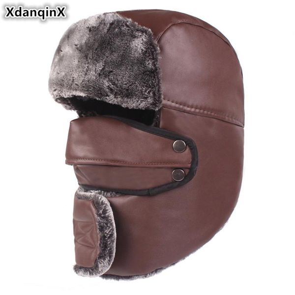 berets xdanqinx winter pu super thick warm bomber hats for men and women plush warmer women's earmuffs caps windproof hat men's sk, Blue;gray
berets xdanqinx winter pu super thick warm bomber hats for men and women plush warmer women's earmuffs caps windproof hat men's sk, Blue;gray