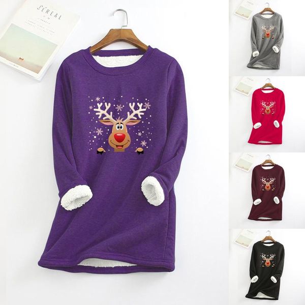 women's hoodies & sweatshirts winter hoodie women thick fleece christmas printing sweatshirt warm underwear keep warmer clothes o-neck, Black
women's hoodies & sweatshirts winter hoodie women thick fleece christmas printing sweatshirt warm underwear keep warmer clothes o-neck, Black