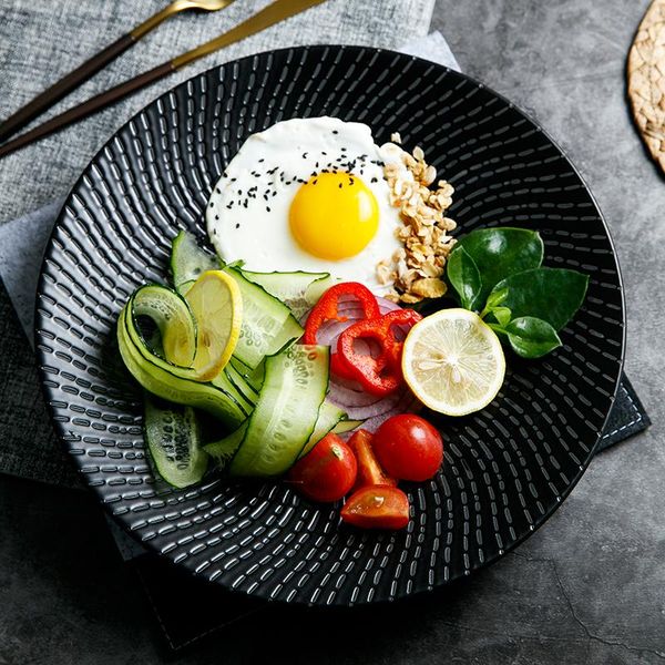 dishes & plates european-style black western restaurant dinner plate creative ceramic steak simple ins dim sum flat pasta
dishes & plates european-style black western restaurant dinner plate creative ceramic steak simple ins dim sum flat pasta