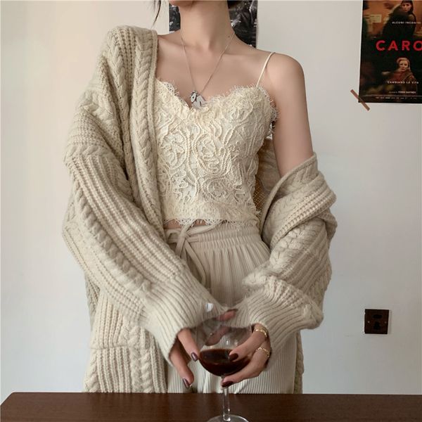 sweater two women sleeve knitted sweater cardigans and high waist wide leg long pants piece outfits elegant ztws 491o, White;black
sweater two women sleeve knitted sweater cardigans and high waist wide leg long pants piece outfits elegant ztws 491o, White;black