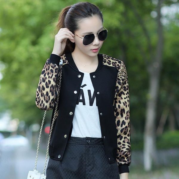 women's jackets leopard color suit zipper jacket autumn fashion basic big size floral slim coat women outerwear, Black;brown
women's jackets leopard color suit zipper jacket autumn fashion basic big size floral slim coat women outerwear, Black;brown