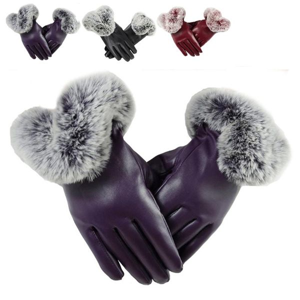 five fingers gloves womens faux leather women lady black autumn winter warm fur mittens, Blue;gray
five fingers gloves womens faux leather women lady black autumn winter warm fur mittens, Blue;gray