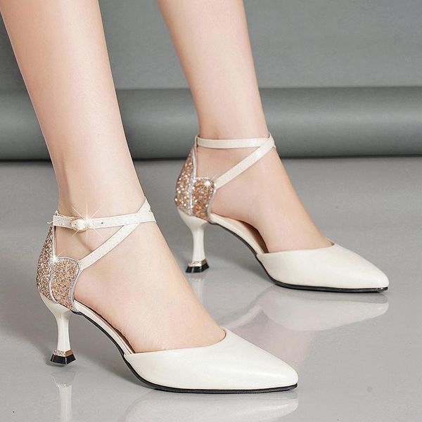 dress shoes 2021 thin heel with a string fairy style high heels for women korean bao-tou pointed sandals, Black
dress shoes 2021 thin heel with a string fairy style high heels for women korean bao-tou pointed sandals, Black