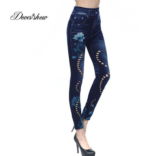 women's leggings women seamless faux denim jeans summer thin fleece lotus hollow out printing casual ankle length pencil pants, Black
women's leggings women seamless faux denim jeans summer thin fleece lotus hollow out printing casual ankle length pencil pants, Black