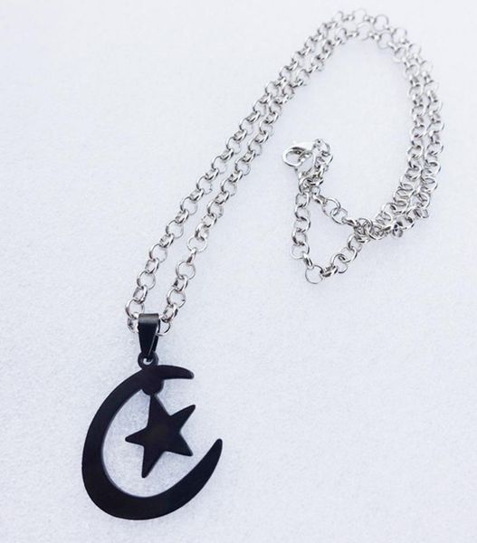 pendant necklaces moon star stainless steel necklace islam jewelry for men boys, Silver
pendant necklaces moon star stainless steel necklace islam jewelry for men boys, Silver