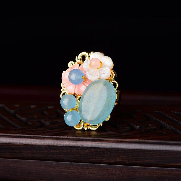 cluster rings jade flowers chalcedony agate amulet fashion natural charm jewelry gifts for women her, Golden;silver
cluster rings jade flowers chalcedony agate amulet fashion natural charm jewelry gifts for women her, Golden;silver