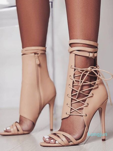 women high-heeled strap belt buckle sandals roman fashion women sandals large size, Black
women high-heeled strap belt buckle sandals roman fashion women sandals large size, Black