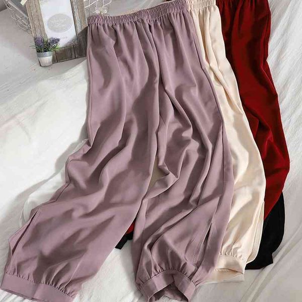 women's pants & capris elastic waist casual pants for womens summer casual solid color straight-leg loose thin harem women streetw, Black;white
women's pants & capris elastic waist casual pants for womens summer casual solid color straight-leg loose thin harem women streetw, Black;white