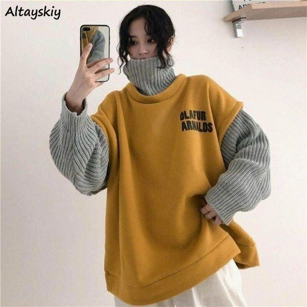 turtleneck sweater women harajuku patchwork design thickening stylish bf style teens outerwear college couples clothing daily women's s, White;black
turtleneck sweater women harajuku patchwork design thickening stylish bf style teens outerwear college couples clothing daily women's s, White;black
