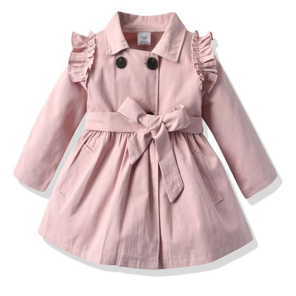 coat girls trench and waistband pink solid color long sleeves ruffle button-down collared jacket 1-6 years, Blue;gray
coat girls trench and waistband pink solid color long sleeves ruffle button-down collared jacket 1-6 years, Blue;gray