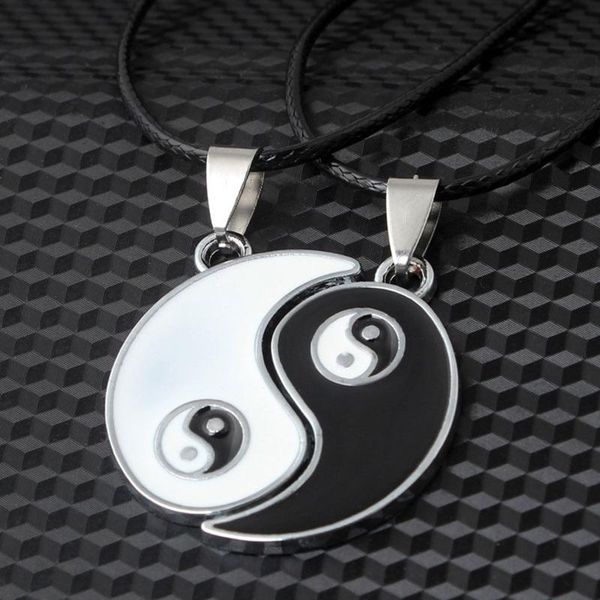 yin yang yinyang necklaces for women leather 2 pendants share white black friendship couple jewelry pendant, Silver
yin yang yinyang necklaces for women leather 2 pendants share white black friendship couple jewelry pendant, Silver
