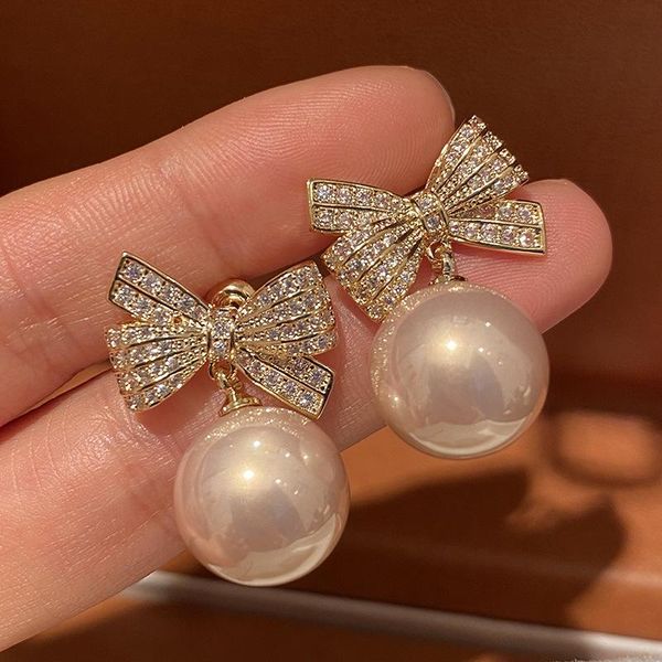 dangle & chandelier fashion champagne pearls with bow earrings cz zircon crystal stud for women wedding party gift jewelry luxury flower lux, Silver
dangle & chandelier fashion champagne pearls with bow earrings cz zircon crystal stud for women wedding party gift jewelry luxury flower lux, Silver