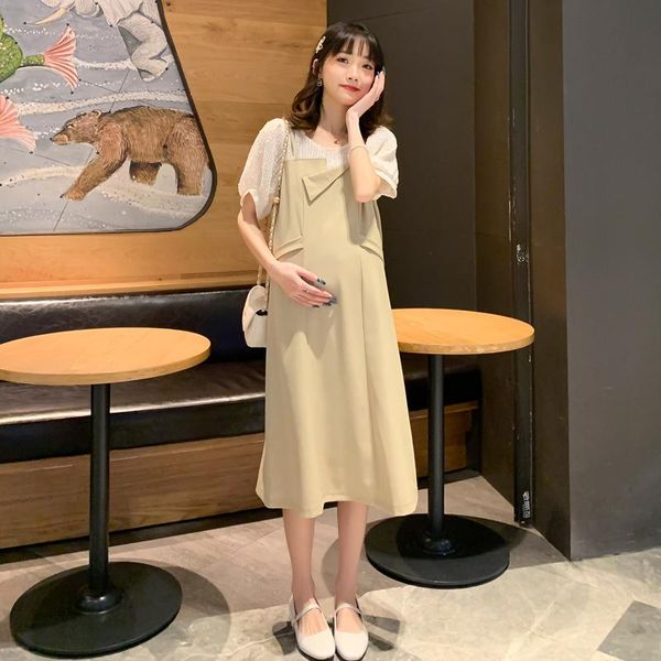 maternity dresses 1811# dress summer short sleeves chiffon patchwork easy matching loose stylish pregnant women mom, White
maternity dresses 1811# dress summer short sleeves chiffon patchwork easy matching loose stylish pregnant women mom, White