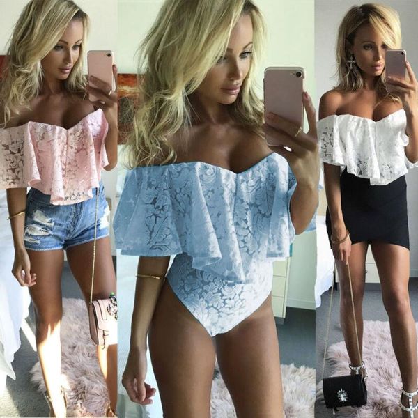 women's jumpsuits & rompers off shoulder bodysuit ruffles lace v-neck jumpsuit romper leotard, Black;white
women's jumpsuits & rompers off shoulder bodysuit ruffles lace v-neck jumpsuit romper leotard, Black;white