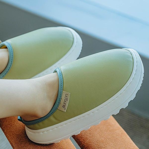 waterproof winter cotton shoes woman outdoor wear pu leather couple slides warm plush non-slip soft bottom female slippers, Black
waterproof winter cotton shoes woman outdoor wear pu leather couple slides warm plush non-slip soft bottom female slippers, Black