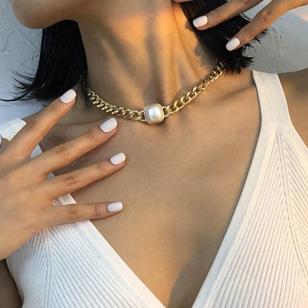 chains diezi vintage hip hop thick metal chain necklace fashion geometric imitation pearl choker necklaces for women statement jewelry, Silver
chains diezi vintage hip hop thick metal chain necklace fashion geometric imitation pearl choker necklaces for women statement jewelry, Silver