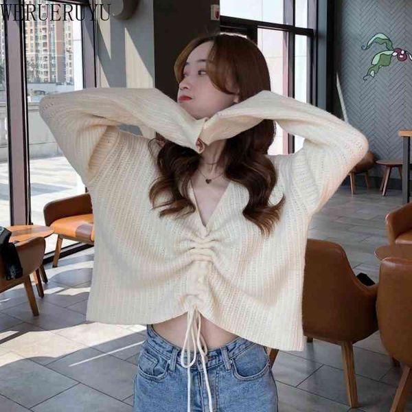 werueruyu women autumn loose solid color v neck long sleeve emperament simple candy-colored plush pullover sweater xmas gift 210608, White;black
werueruyu women autumn loose solid color v neck long sleeve emperament simple candy-colored plush pullover sweater xmas gift 210608, White;black