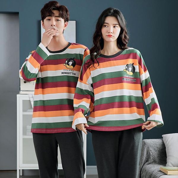 cute colorful stripe print women sleepwear couple pajama set cotton amp men loves winter soft lovely casual loungwear, Black;red
cute colorful stripe print women sleepwear couple pajama set cotton amp men loves winter soft lovely casual loungwear, Black;red
