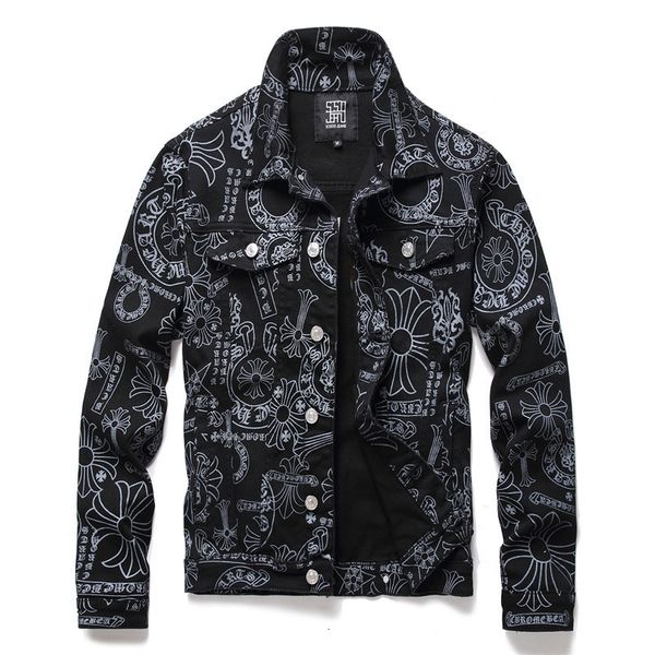 jacket men's slim fit denim men's cross lapel single breasted long sleeve top, Black;brown
jacket men's slim fit denim men's cross lapel single breasted long sleeve top, Black;brown