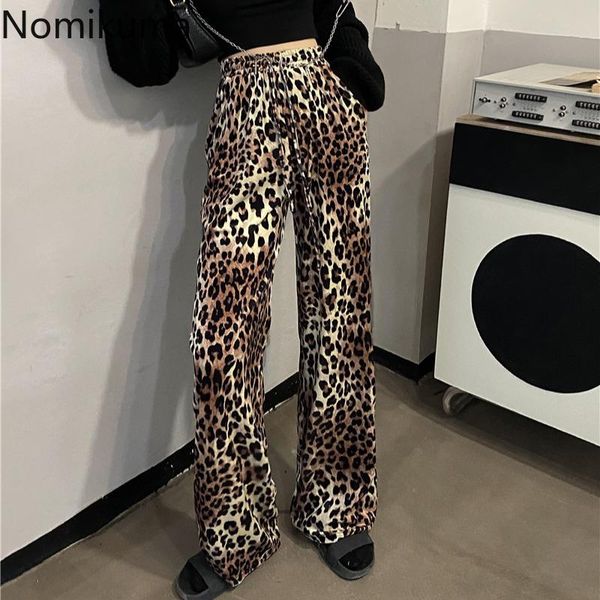 women's pants & capris nomikuma korean leopard velour women stretch high waist long trousers 2021 autumn causal wide leg femme 6c480, Black;white
women's pants & capris nomikuma korean leopard velour women stretch high waist long trousers 2021 autumn causal wide leg femme 6c480, Black;white