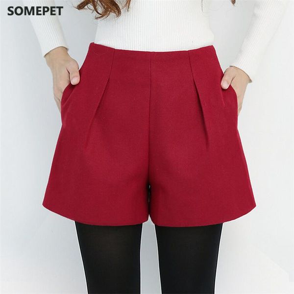 women's shorts winter for women wool boots candy colors zip up loose short pants with pockets female casual wear, White;black
women's shorts winter for women wool boots candy colors zip up loose short pants with pockets female casual wear, White;black