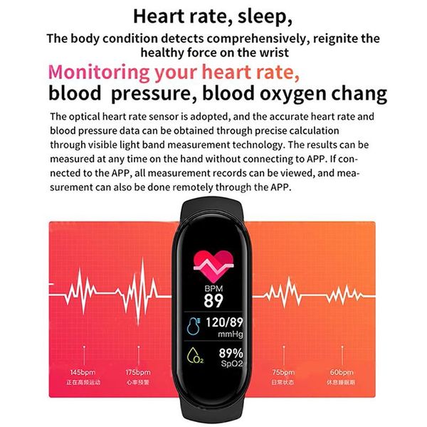 smart wristbands est m6 smarth watch sport fitness tracker pedometer heart rate band bracelet child
smart wristbands est m6 smarth watch sport fitness tracker pedometer heart rate band bracelet child