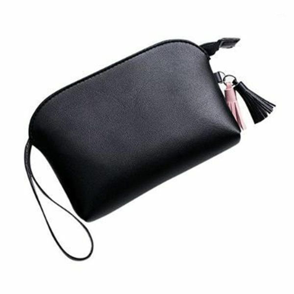 wallets zipper tassel pendant wrist strap gift portable women purse travel solid mini handbag pu leather short casual multifunctional1, Red;black 
wallets zipper tassel pendant wrist strap gift portable women purse travel solid mini handbag pu leather short casual multifunctional1, Red;black
