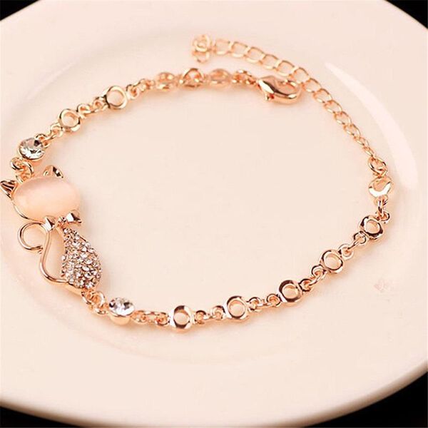 charm bracelets pulsera de moda lady cat aleación diamantes zinc exquisita, Golden;silver
charm bracelets pulsera de moda lady cat aleación diamantes zinc exquisita, Golden;silver