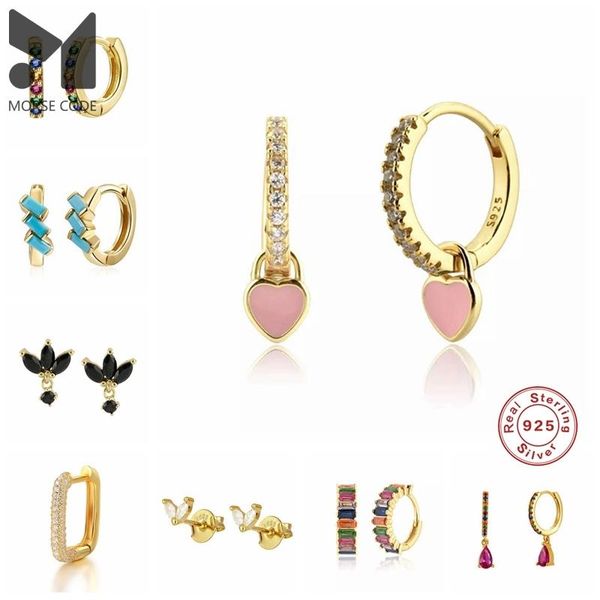 8 pair/set 925 sterling silver earrings rainbow color zircon real s925 plata women ear hoops pendientes dropship wholesale hoop & huggie, Golden;silver
8 pair/set 925 sterling silver earrings rainbow color zircon real s925 plata women ear hoops pendientes dropship wholesale hoop & huggie, Golden;silver