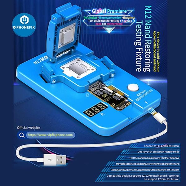 power tool sets jc n12 nand restore & test fixture for 12 12pro motherboard ic one key to dfu fast restoring box
power tool sets jc n12 nand restore & test fixture for 12 12pro motherboard ic one key to dfu fast restoring box