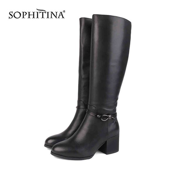 sophitina solid fashion boots genuine leather comfortable round toe square heel shoes ankle women's boots pc458 210513, Black
sophitina solid fashion boots genuine leather comfortable round toe square heel shoes ankle women's boots pc458 210513, Black
