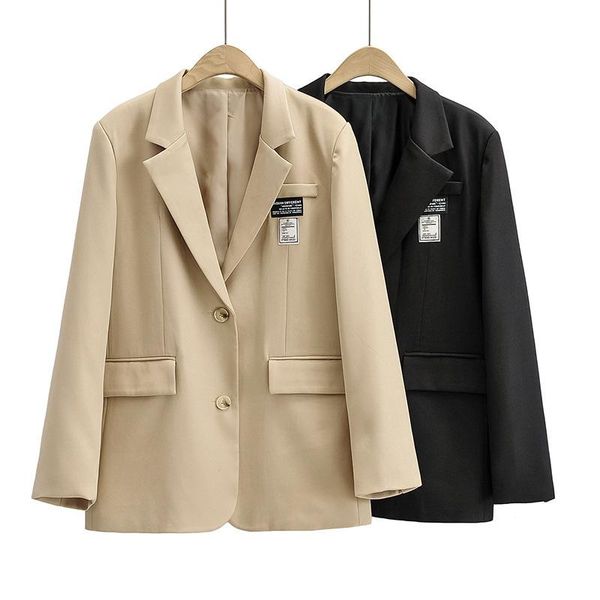 women's suits & blazers autumn formal lady office work suit solid color slim mid-length loose pockets jackets for women casual style, White;black
women's suits & blazers autumn formal lady office work suit solid color slim mid-length loose pockets jackets for women casual style, White;black