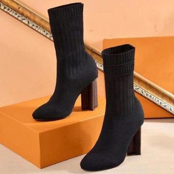 autumn winter socks heeled heel boots fashion knitted elastic boot designer alphabetic women shoes lady letter thick high heels large size 3, Black
autumn winter socks heeled heel boots fashion knitted elastic boot designer alphabetic women shoes lady letter thick high heels large size 3, Black