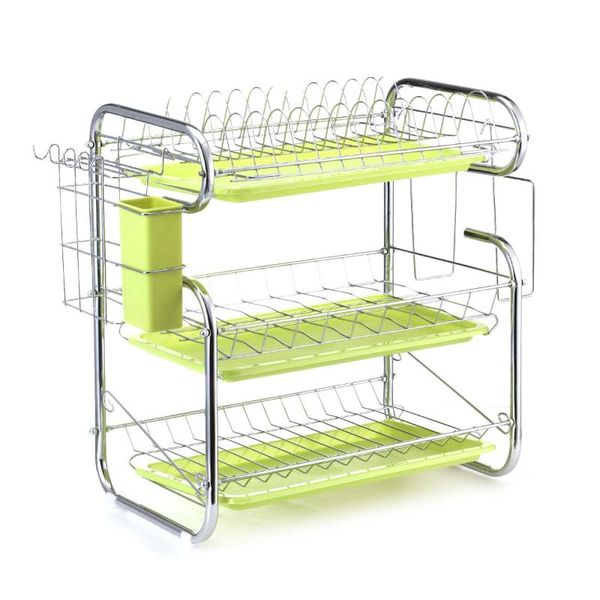kitchen storage & organization 3 tiers chrome-plated over sink dish rack drainer organizer cutlery cup drying plate basket knife fork holder
kitchen storage & organization 3 tiers chrome-plated over sink dish rack drainer organizer cutlery cup drying plate basket knife fork holder