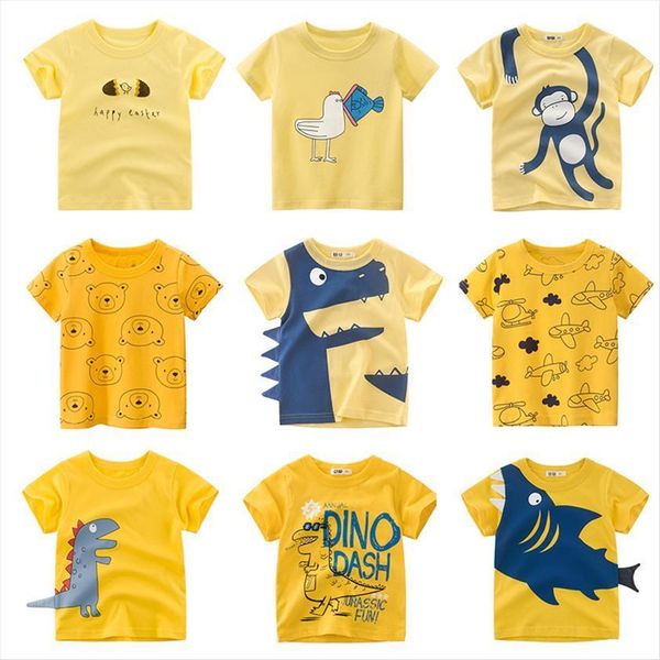 children t shirt baby boys girls animal print dinosaur kids tees cartoon yellow shirts clothes 2 7 years, Blue 
children t shirt baby boys girls animal print dinosaur kids tees cartoon yellow shirts clothes 2 7 years, Blue