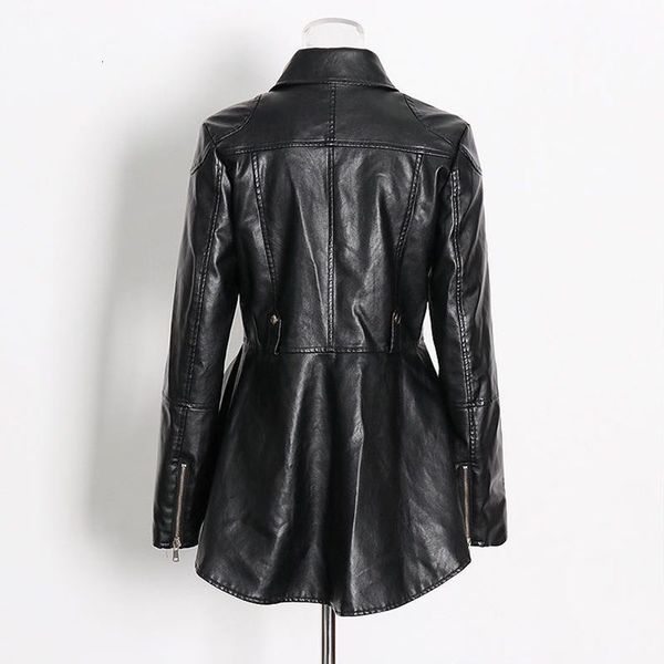 patchwork zipper black jacket for women lapel long sleeve irregular hem pu leather casual jackets female fashion, Black;brown
patchwork zipper black jacket for women lapel long sleeve irregular hem pu leather casual jackets female fashion, Black;brown