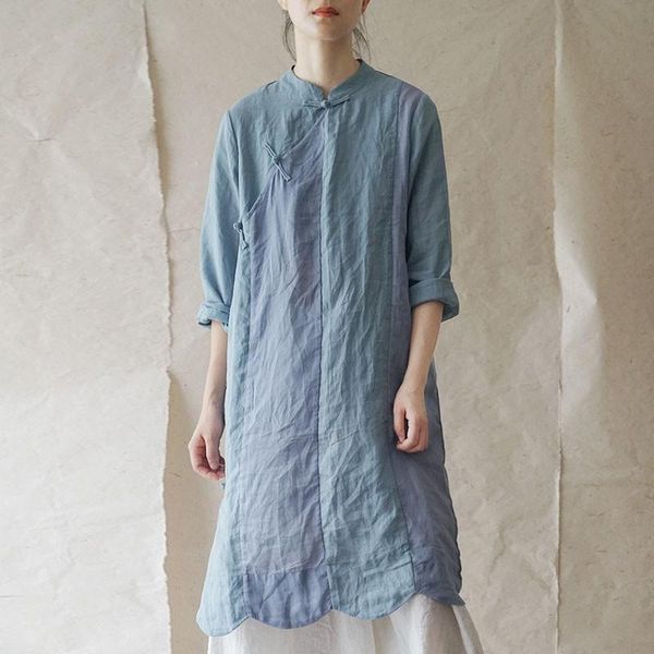 fairynatural spring autumn 2021 women plate buckle long sleeve dresses loose ladies cotton linen vintage fashion dress casual, Black;gray
fairynatural spring autumn 2021 women plate buckle long sleeve dresses loose ladies cotton linen vintage fashion dress casual, Black;gray
