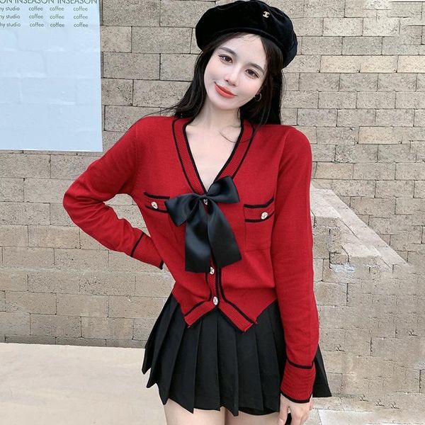 women's knits & tees women y2k bow vintage christmas red sweaters elegant lady v neck cardigan sweater autumn korean fashion clothes kn, White
women's knits & tees women y2k bow vintage christmas red sweaters elegant lady v neck cardigan sweater autumn korean fashion clothes kn, White