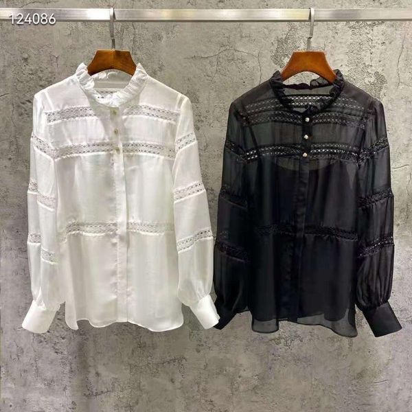 women's blouses & shirts w0979 fashion 2021 runway luxury european design party style clothing, White
women's blouses & shirts w0979 fashion 2021 runway luxury european design party style clothing, White