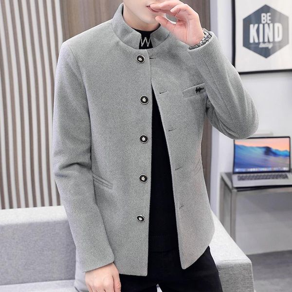 men's suits & blazers stand collar decoration body 21 autumn jacket woolen youth chinese style leisure zhongshan sui, White;black
men's suits & blazers stand collar decoration body 21 autumn jacket woolen youth chinese style leisure zhongshan sui, White;black