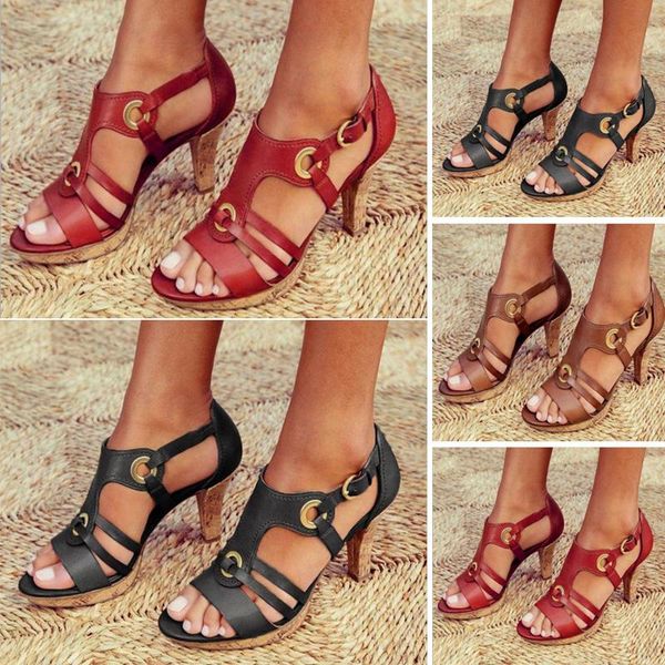 womens heels sandals ladies ankle strap summer work casual shoes anti-slip open toe a66, Black
womens heels sandals ladies ankle strap summer work casual shoes anti-slip open toe a66, Black