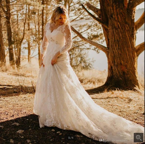 hijab muslim a-line plus size lace wedding dresses court train beaded v-neck 3/4 long seeve bridal gowns crystals corset vintage bride dress, White
hijab muslim a-line plus size lace wedding dresses court train beaded v-neck 3/4 long seeve bridal gowns crystals corset vintage bride dress, White
