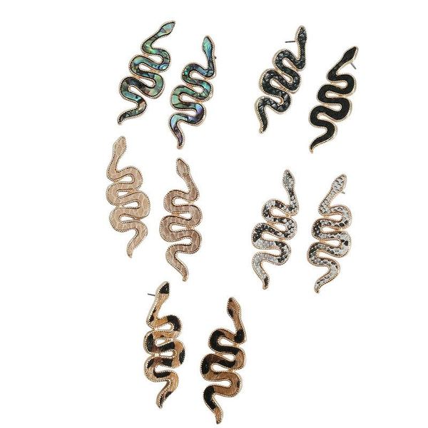 stud f012 bigbing jewelry fashion 5 colors golden shell leather snake long earrings earring, Golden;silver
stud f012 bigbing jewelry fashion 5 colors golden shell leather snake long earrings earring, Golden;silver
