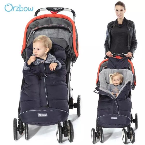 orzbow winter baby sleeping bags born envelope child stroller sleepsack pad hooded warm infant wheelchair footmuff for kids