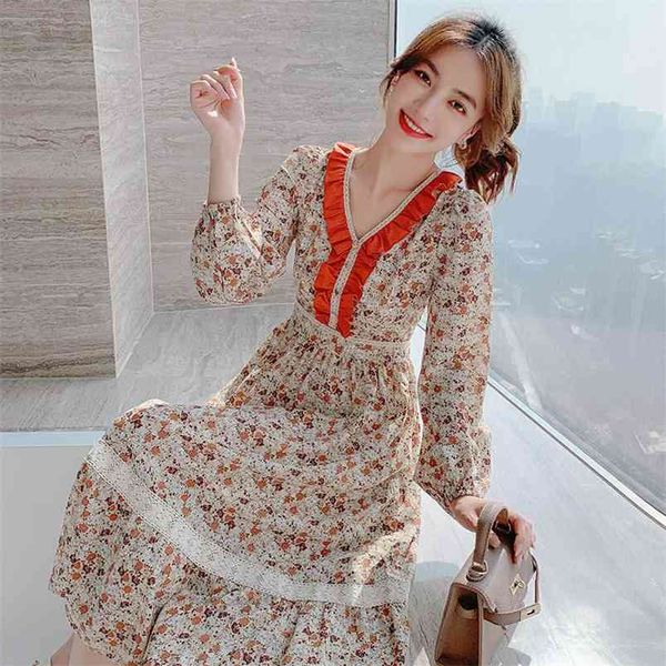 elegant ruffle v-neck floral printed party dress female vintage spring fashion high waist chic midi vestido 210519, Black;gray
elegant ruffle v-neck floral printed party dress female vintage spring fashion high waist chic midi vestido 210519, Black;gray