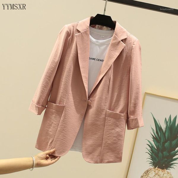 women's suits & blazers blazer feminine 2021 summer slim thin cropped sleeve jacket casual suit elegant clothing, White;black
women's suits & blazers blazer feminine 2021 summer slim thin cropped sleeve jacket casual suit elegant clothing, White;black