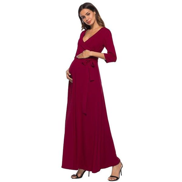 maternity dresses long dress v-neck gravida ankle-length comfotable fashion clothes for pregnant women pregnancy summer wear, White
maternity dresses long dress v-neck gravida ankle-length comfotable fashion clothes for pregnant women pregnancy summer wear, White