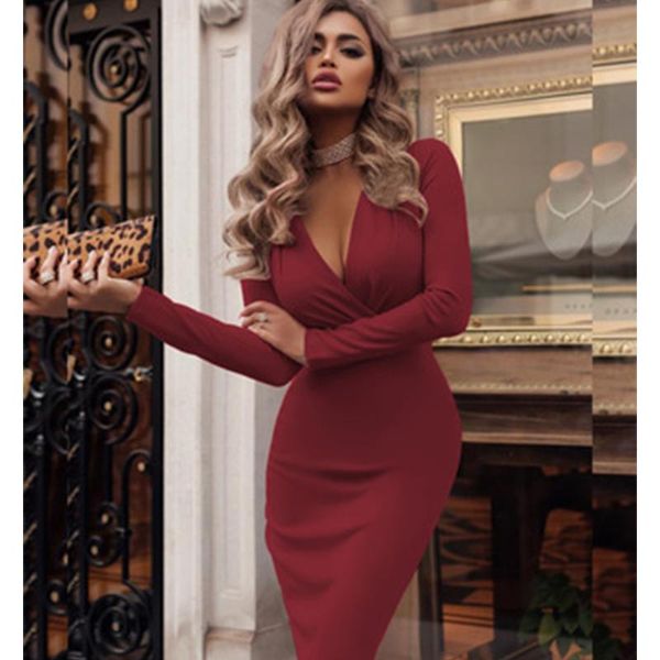 dresses for women casual women's clothes deep v ruffle hip spring and autumn fashion long sleeve dress female sexy, Black;gray
dresses for women casual women's clothes deep v ruffle hip spring and autumn fashion long sleeve dress female sexy, Black;gray
