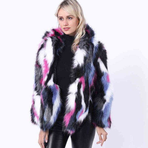 luxury colorful long sleeve hooded short furry faux coat women warm fake jacket parka festival overcoat 211207, Black
luxury colorful long sleeve hooded short furry faux coat women warm fake jacket parka festival overcoat 211207, Black