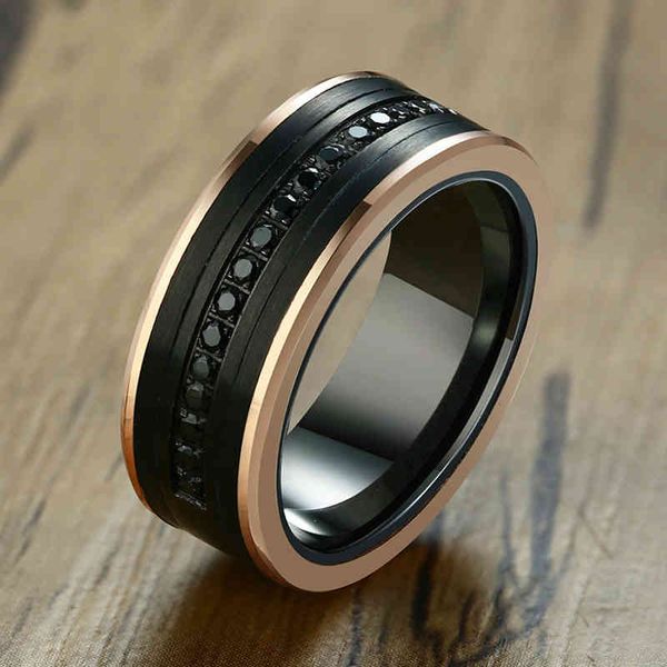 modyle 2020 fashion punk vintage male jewelry 8mm black rose gold color tungsten carbide wedding engagement ring for man, Slivery;golden
modyle 2020 fashion punk vintage male jewelry 8mm black rose gold color tungsten carbide wedding engagement ring for man, Slivery;golden